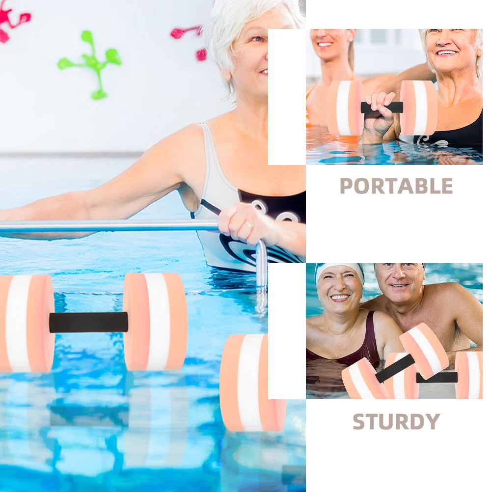 4 Pcs Water Floating Dumbbell Exercise Fitness Dumbbells Equipment for Pools Weight Dumbells Barbell Aerobics Eva Weights