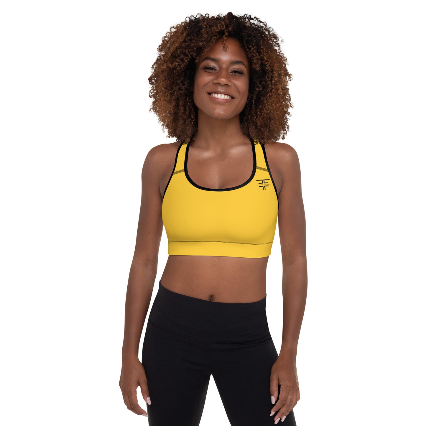 Yellow Padded Sports Bra
