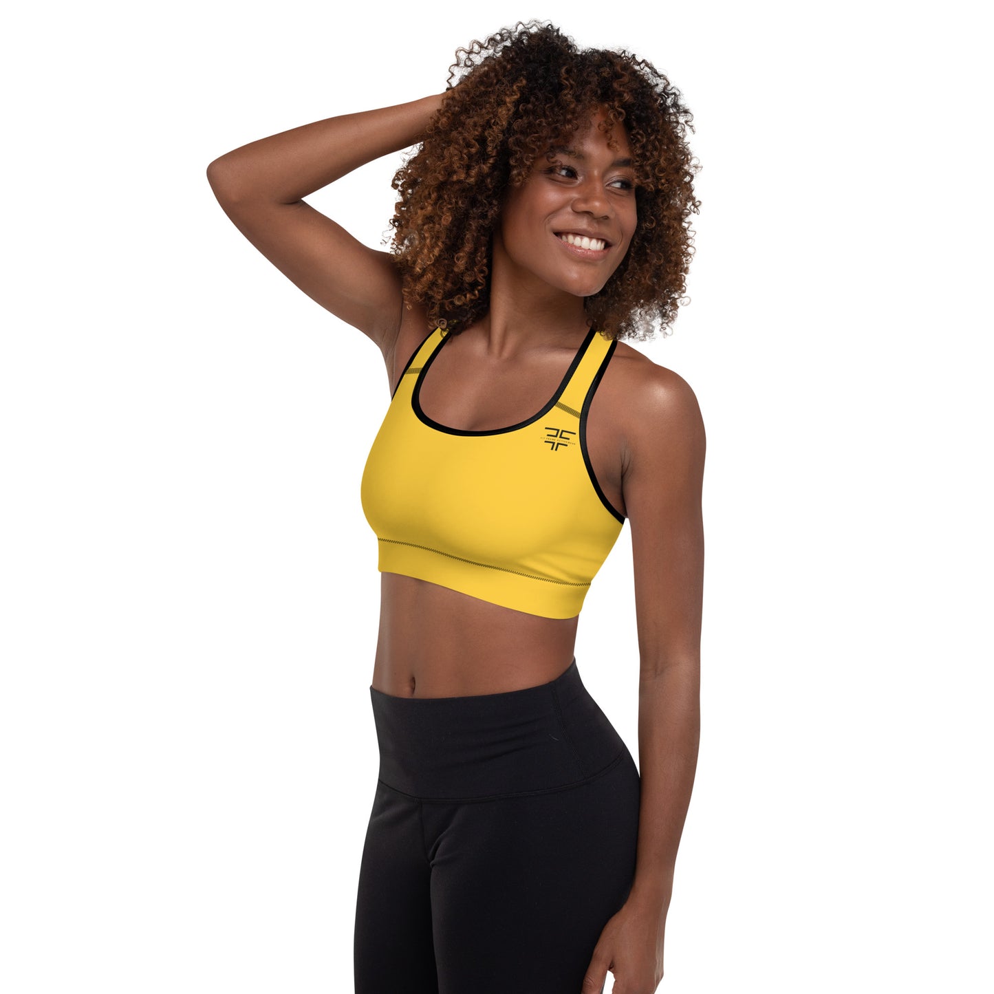 Yellow Padded Sports Bra