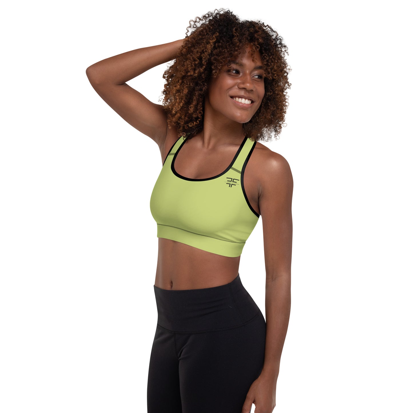 Green Padded Sports Bra