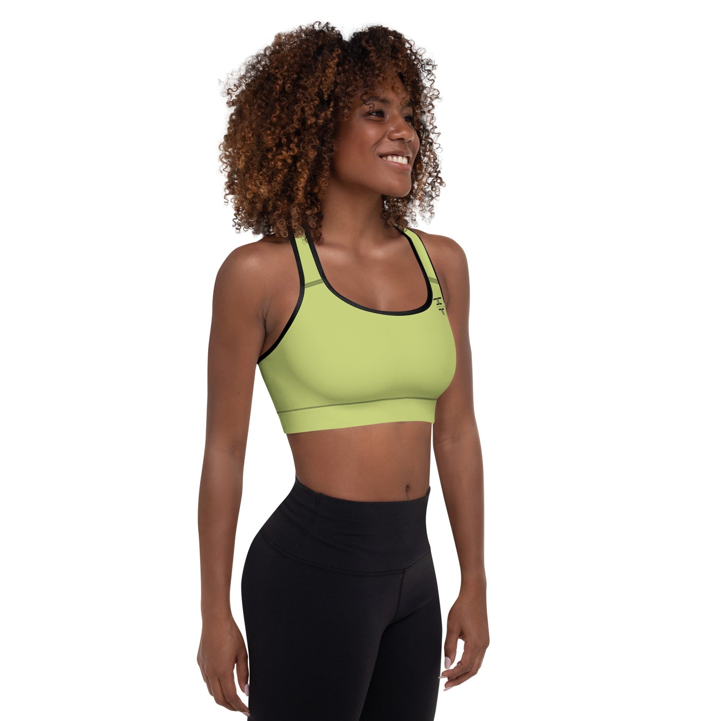 Green Padded Sports Bra