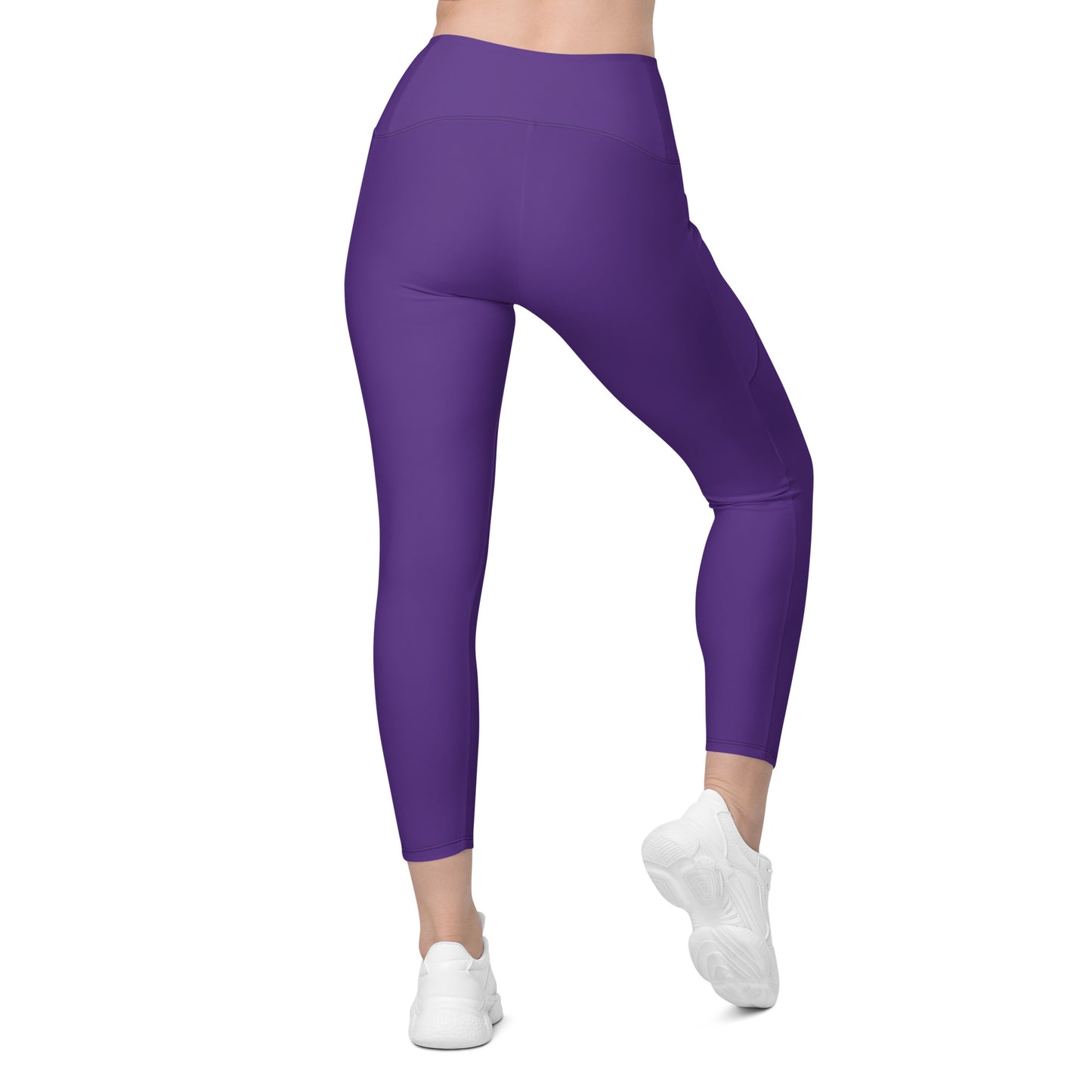 Purple Crossover Leggings w/ Pockets