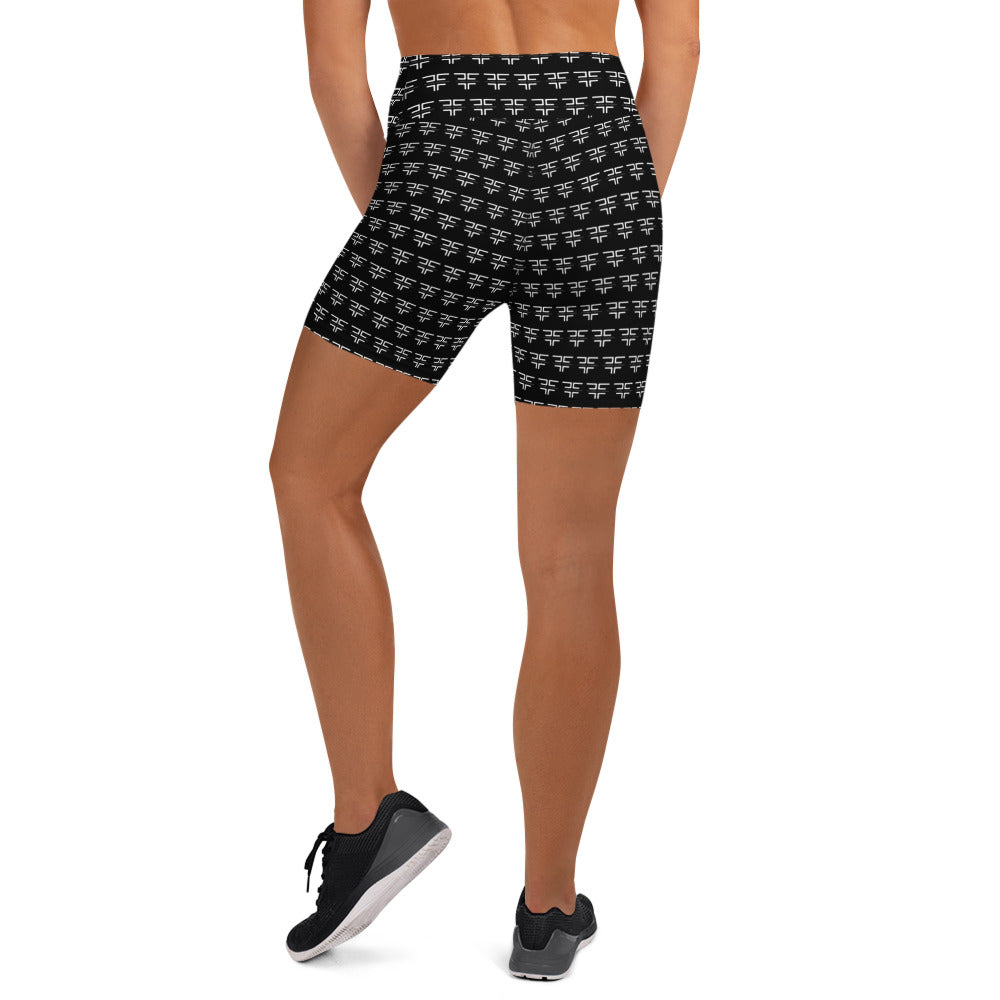 Black Logo Yoga Shorts