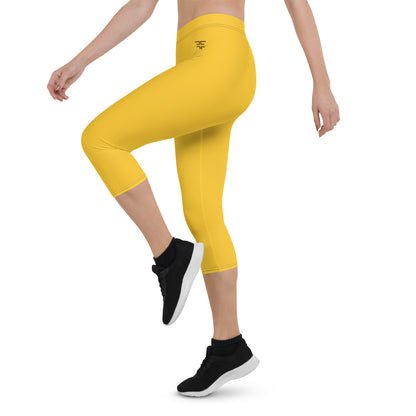 Yellow Capri Leggings