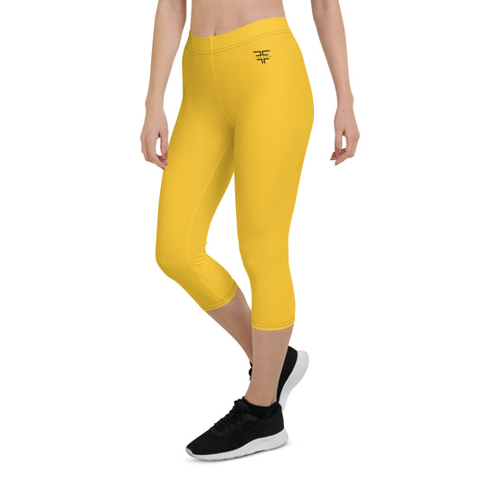 Yellow Capri Leggings