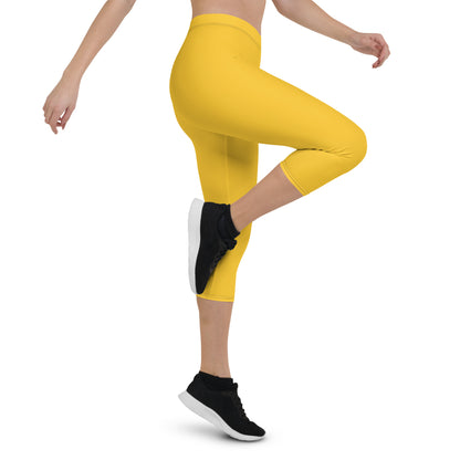 Yellow Capri Leggings