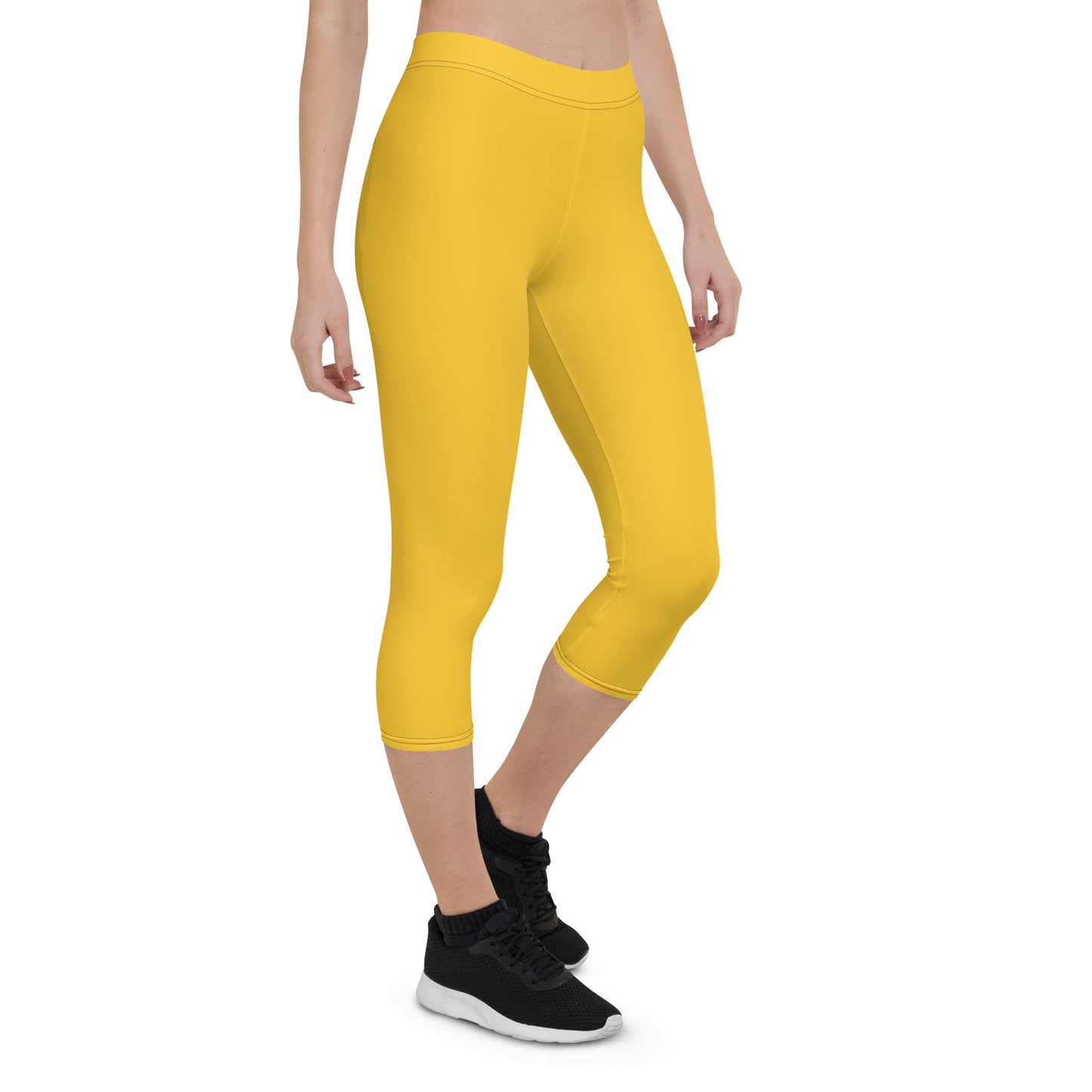 Yellow Capri Leggings