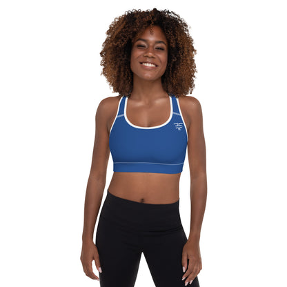 Blue Padded Sports Bra