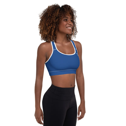 Blue Padded Sports Bra