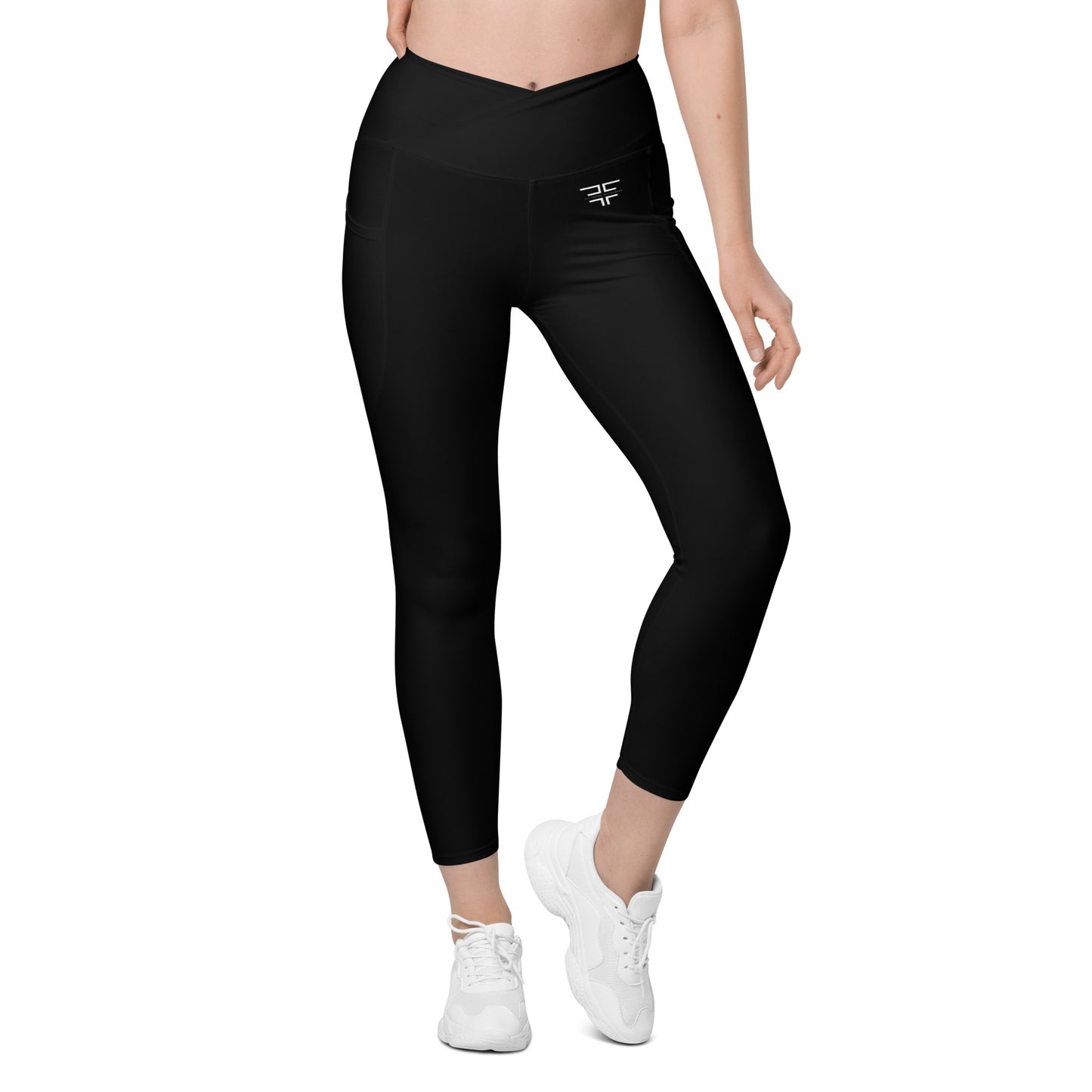 Black Crossover Leggings w/ Pockets