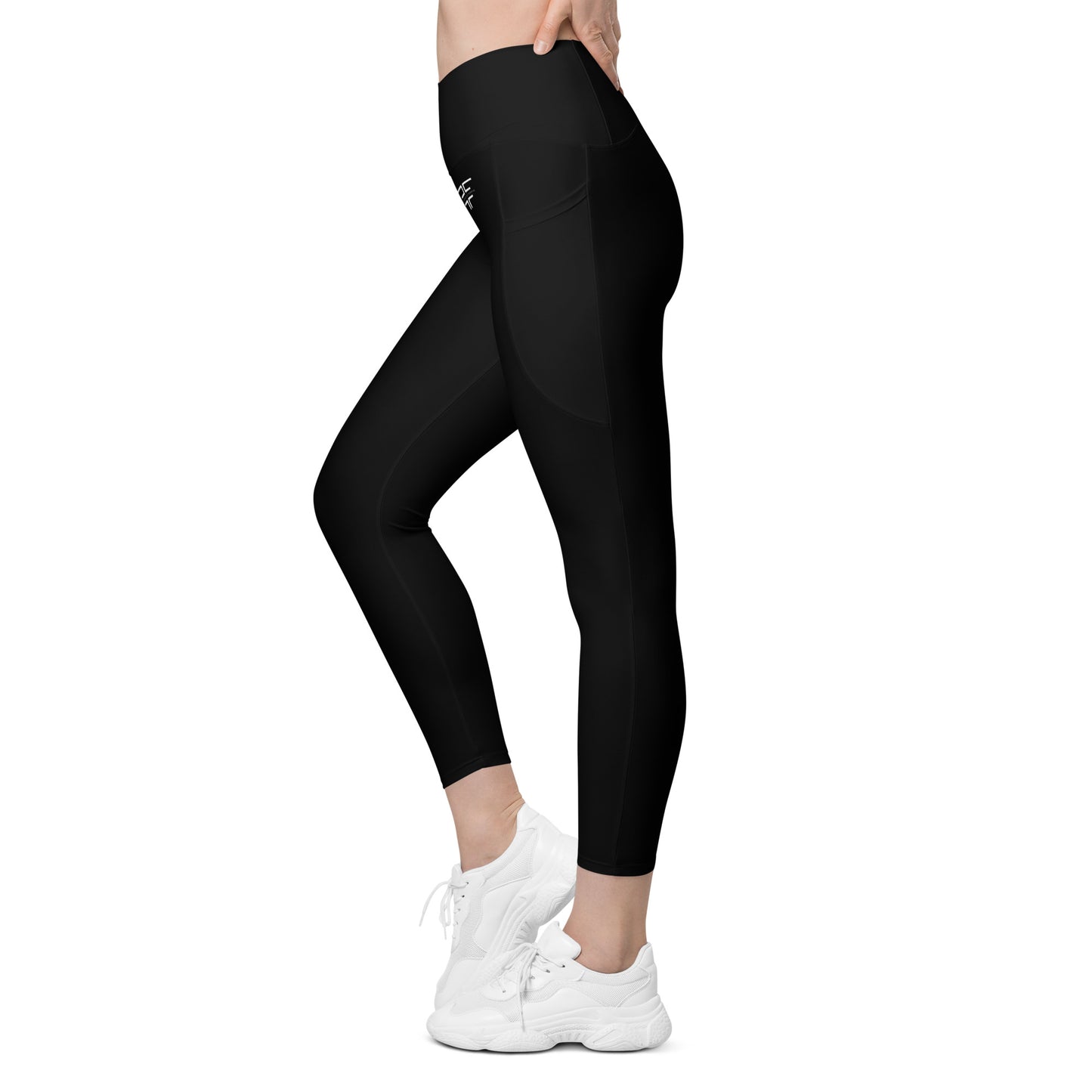 Black Crossover Leggings w/ Pockets