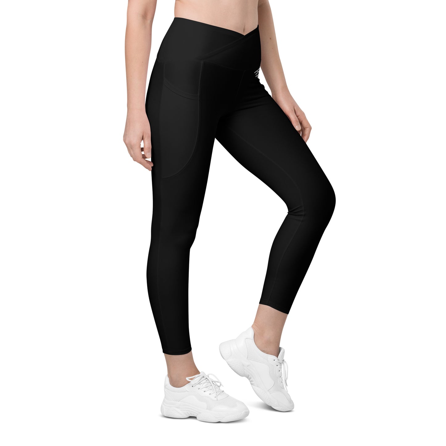 Black Crossover Leggings w/ Pockets