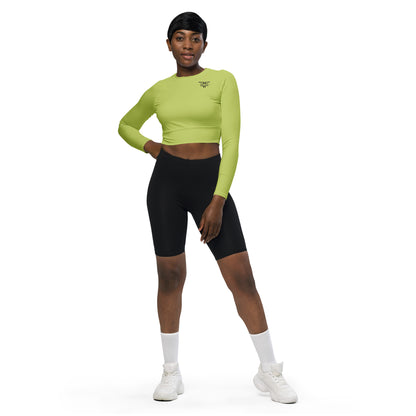 Lime Long-Sleeve Crop Top