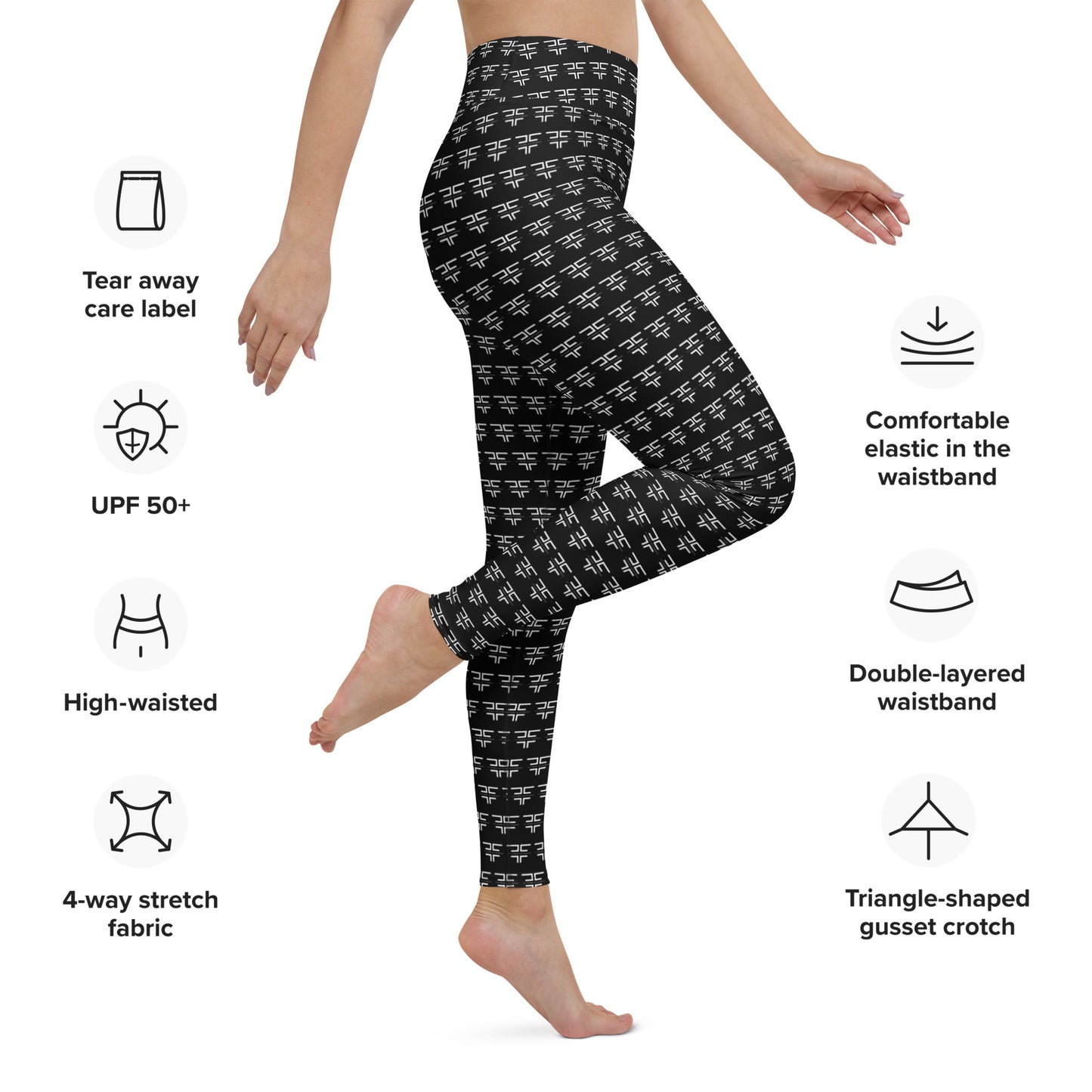 Black Logo Yoga Leggings